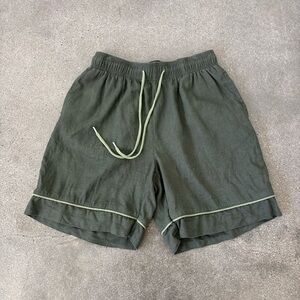 Women's Olive Athletic Shorts